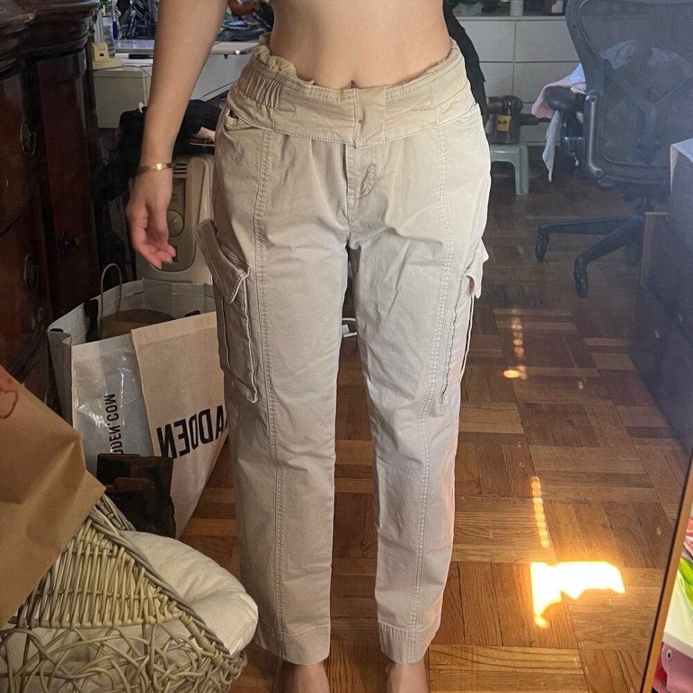H&M paper bag cargo khaki pants